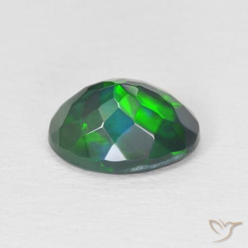 1 71 Carat Oval Black Opal Gemstone For Sale Loose Certified Black