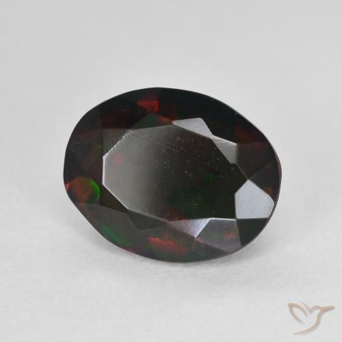 Carat Oval Black Opal Gemstone For Sale Loose Certified Black