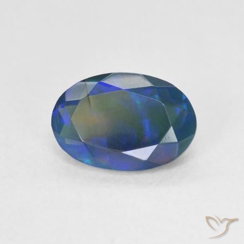 Carat Oval Black Opal Gemstone For Sale Loose Certified Black