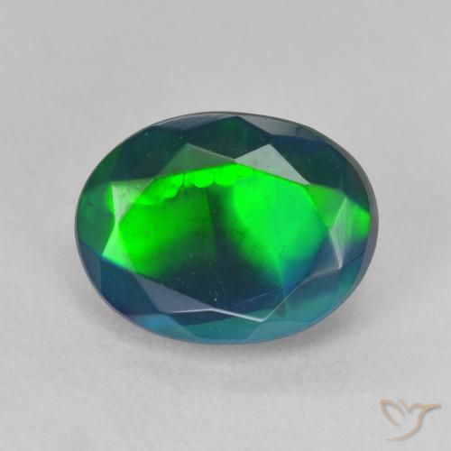 1 97 Carat Oval Black Opal Gemstone For Sale Loose Certified Black