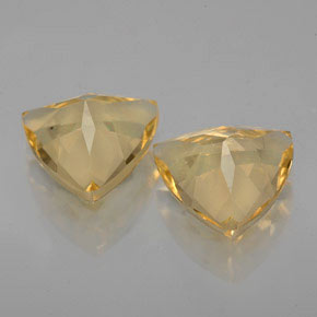 Piedras preciosas de berilo dorado talla trillón de 2 76 ct 8 x 7 9