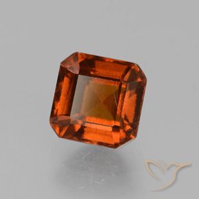 Carat Orange Hessonite Garnet Gemstone Emerald Cut Loose