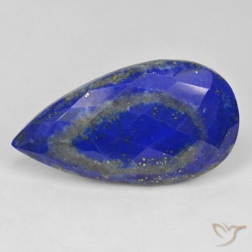 37 17 Carat Pear Shape Lapis Lazuli Gemstone Loose Certified Lapis