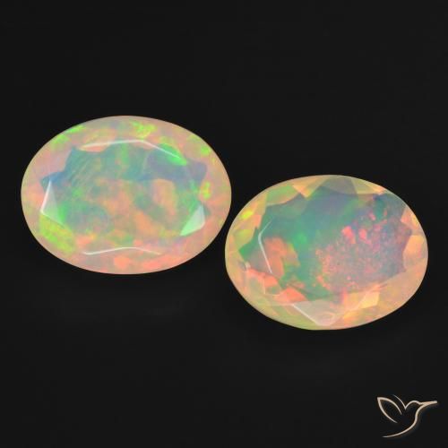 3 22 Carat Oval Opal Gemstones Loose Certified Opal From Australia