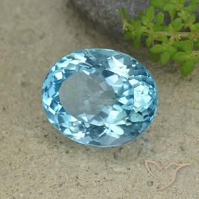 33 77ct Loose Swiss Blue Topaz Gemstone Oval Cut 21 2 X 17 6 Mm