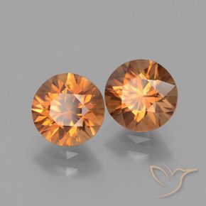 Carat Orange Zircon Gemstones Diamond Cut Loose Zircon From