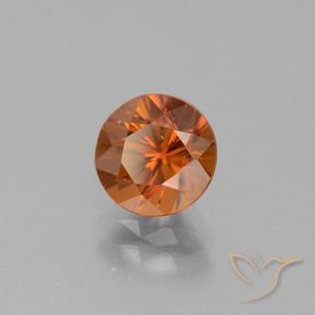 Carat Orange Zircon Gemstone Diamond Cut Loose Zircon From