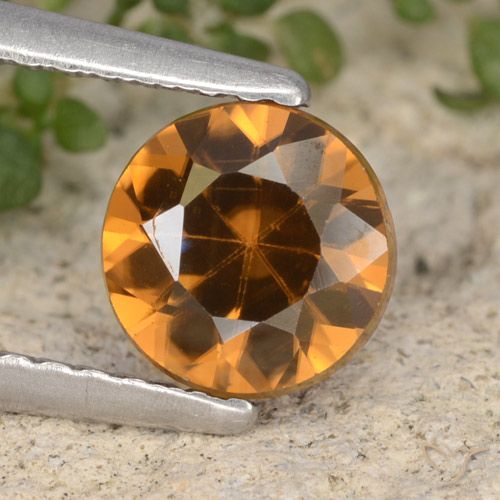 Carat Orange Zircon Gemstone Diamond Cut Loose Zircon From