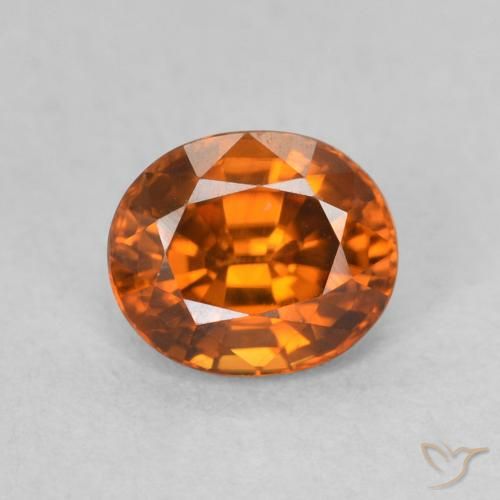 Carat Orange Zircon Gemstone For Sale Oval Loose Zircon From