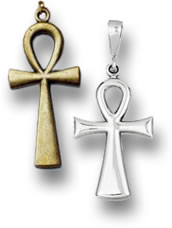Silver and Gold Ankh Pendants