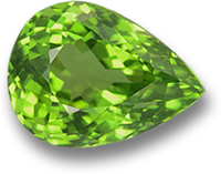 Pear-Shaped Peridot Gem