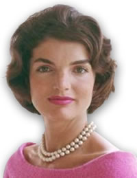 Jackie Kennedy Wearing a Signature Pearl Necklace