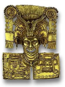 Gold Mesoamerican Breastplate