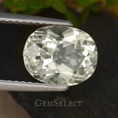 Almost Colorless Faceted Scapolite Gemstone