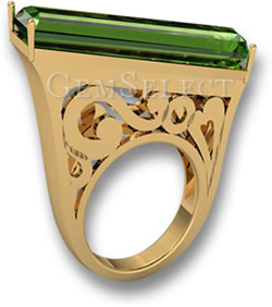 A Unique Green Tourmaline Ring