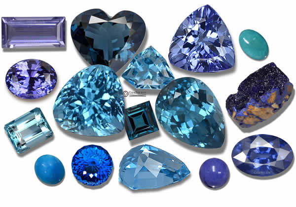 bright blue gemstone