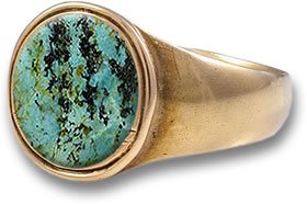 Bronze Turquoise Cabochon Ring
