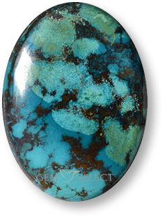 Multicolor chrysocolla gemstone