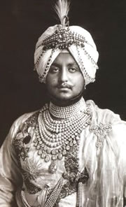 Maharajah Bhupinder Singh of Patiala in Dazzling Diamonds and Pearls