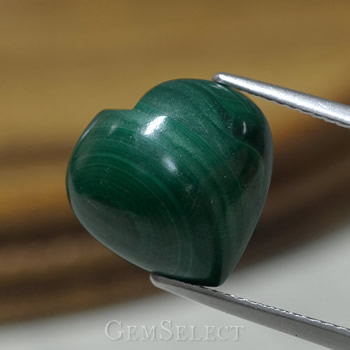 Heart-Shaped Malachite Gemstone
