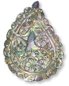 Multicolor mother of pearl gemstone