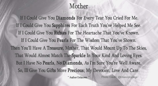 Mother's Day Gemstone Poem - GemSelect