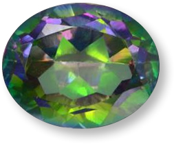 Multicolor mystic topaz gemstone