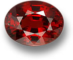 Deep Orange-Red Oval Spessartite Garnet