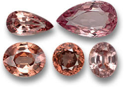 Peach Spinel (Top) and Zircon Gems (Bottom)