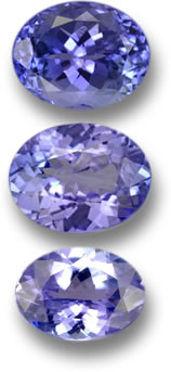 Violet-Blue Tanzanite Gems