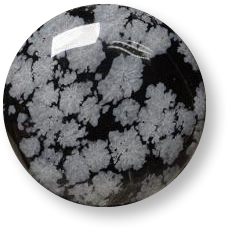 Piedra preciosa de obsidiana de copo de nieve multicolor