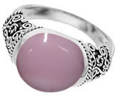 Pink Pervuvian Opal Ring