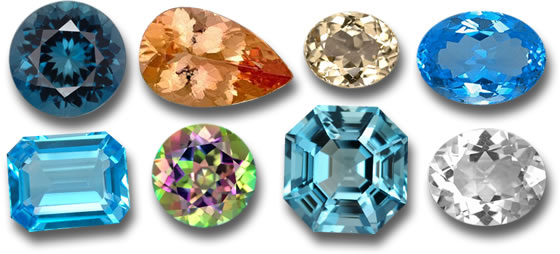 Topaz in many different colors