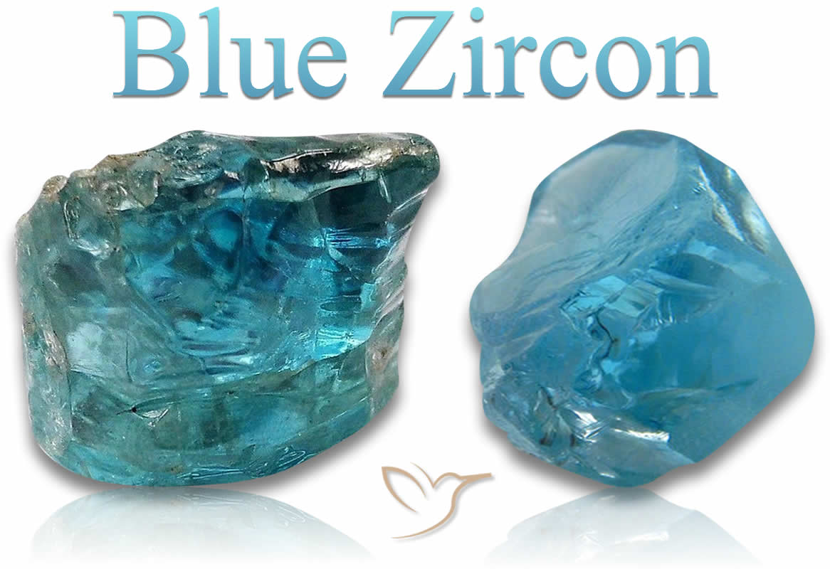 Blue Zircon Rough Stones