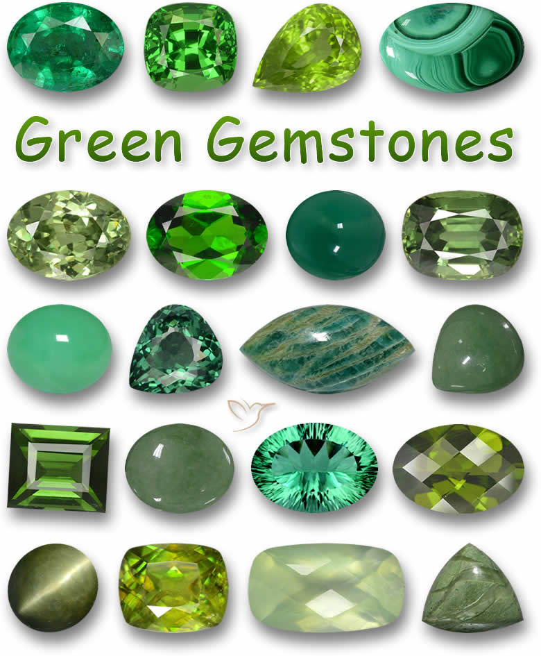 Cómo se llama la piedra de color verde?