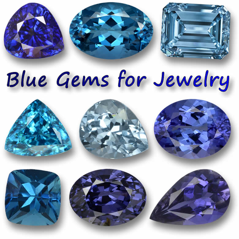 Камни синего цвета в ювелирных изделиях фото и названия