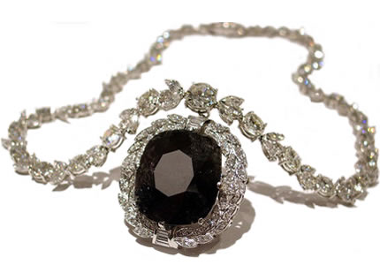 The Black Orlov Diamond with Necklace