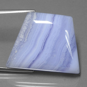 Violeta real Ágata Gema - 49ct Cabujón Trapezoidal (ID: 433125)