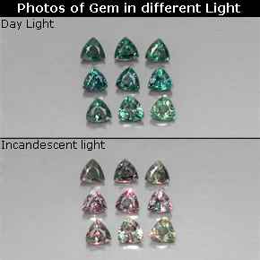 1.3ct Green/Red Alexandrite Gems from Tanzania Natural and Untreated