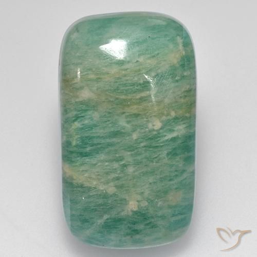 Loose 17 38 Ct Cushion Turquoise Amazonite Gemstone For Sale 21 6 X 12 7 Mm Gemselect