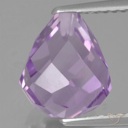Iris Violet Amethyst Gem - 4.1ct Half-Drilled Briolette (ID: 457033)