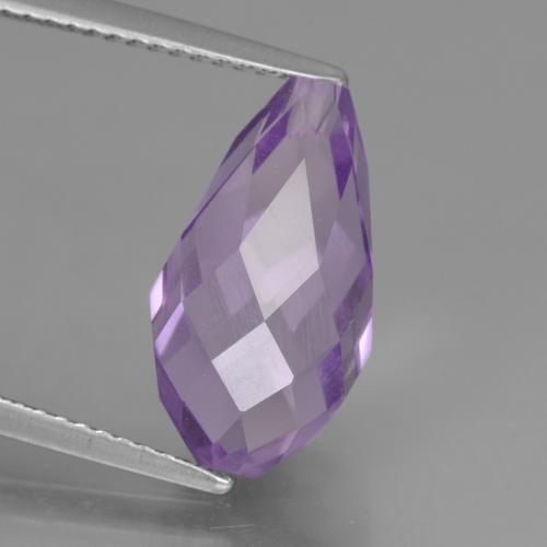 Medium Violet Amethyst Gem - 6.2ct Half-Drilled Briolette (ID: 457164)