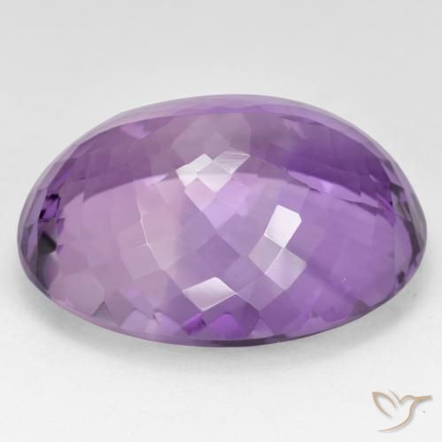 46.71ct Oval Portuguese Cut Amethyst Gemstone | 26.5 x 21.2 mm | GemSelect