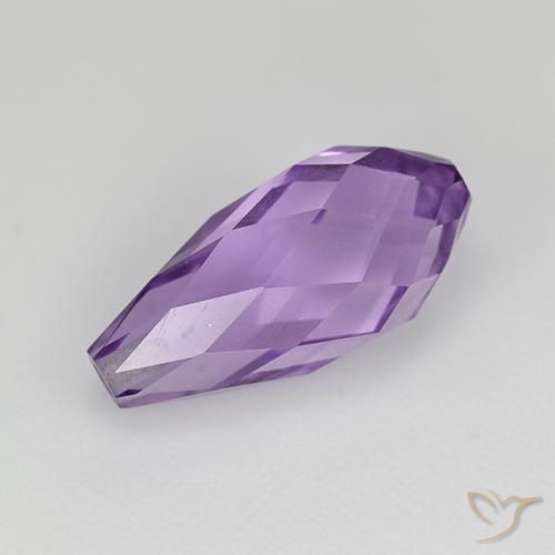 Deep Violet Amethyst Gem - 3.4ct Half-Drilled Briolette (ID: 520035)