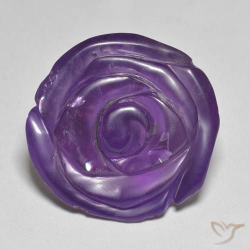 Amatista Violeta Corte Flor suelta de 18.25 ct a la venta, 22,1 x 16,2 mm |  GemSelect