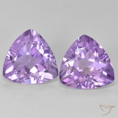 5.67 carat Trillion-Cut Amethyst Gemstones | loose Certified Amethyst ...