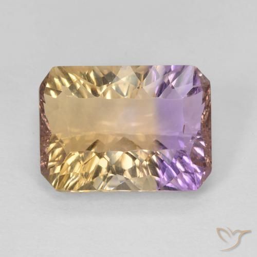 Natural Bio Color Ametrine 24.40 Ct Certified Cushion Cut Loose 2024 Gemstone From Brazil