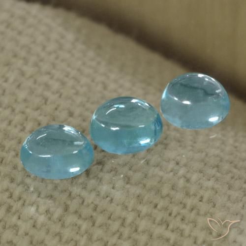 0 5ct 3 Pcs ブルー アパタイト 宝石 から マダガスカル