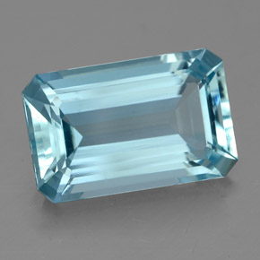 Blue Aquamarine 4 Carat Octagon / Emerald Cut from India (Karur) Gemstone