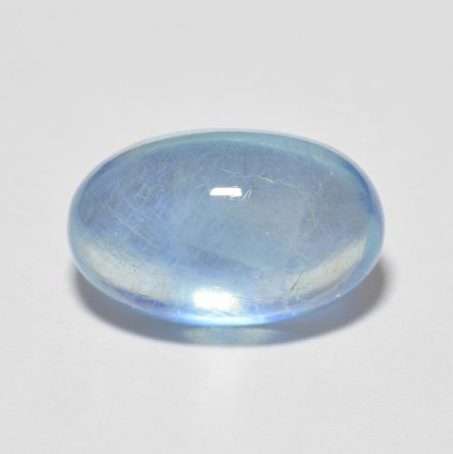 ブルー アクアマリン 宝石 - 5.6ct オーバル カボション (ID: 615859)